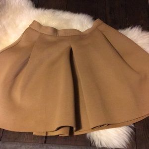 Tan swing skirt
